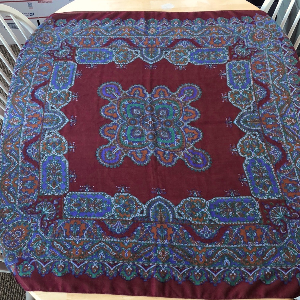 Vintage Scarf Square Oversized